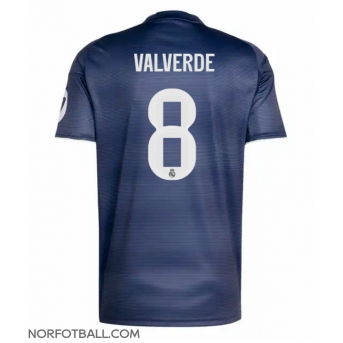 Billige Fotballdrakt Real Madrid Federico Valverde #8 Replika Bortedrakt 2025-26 Kortermet